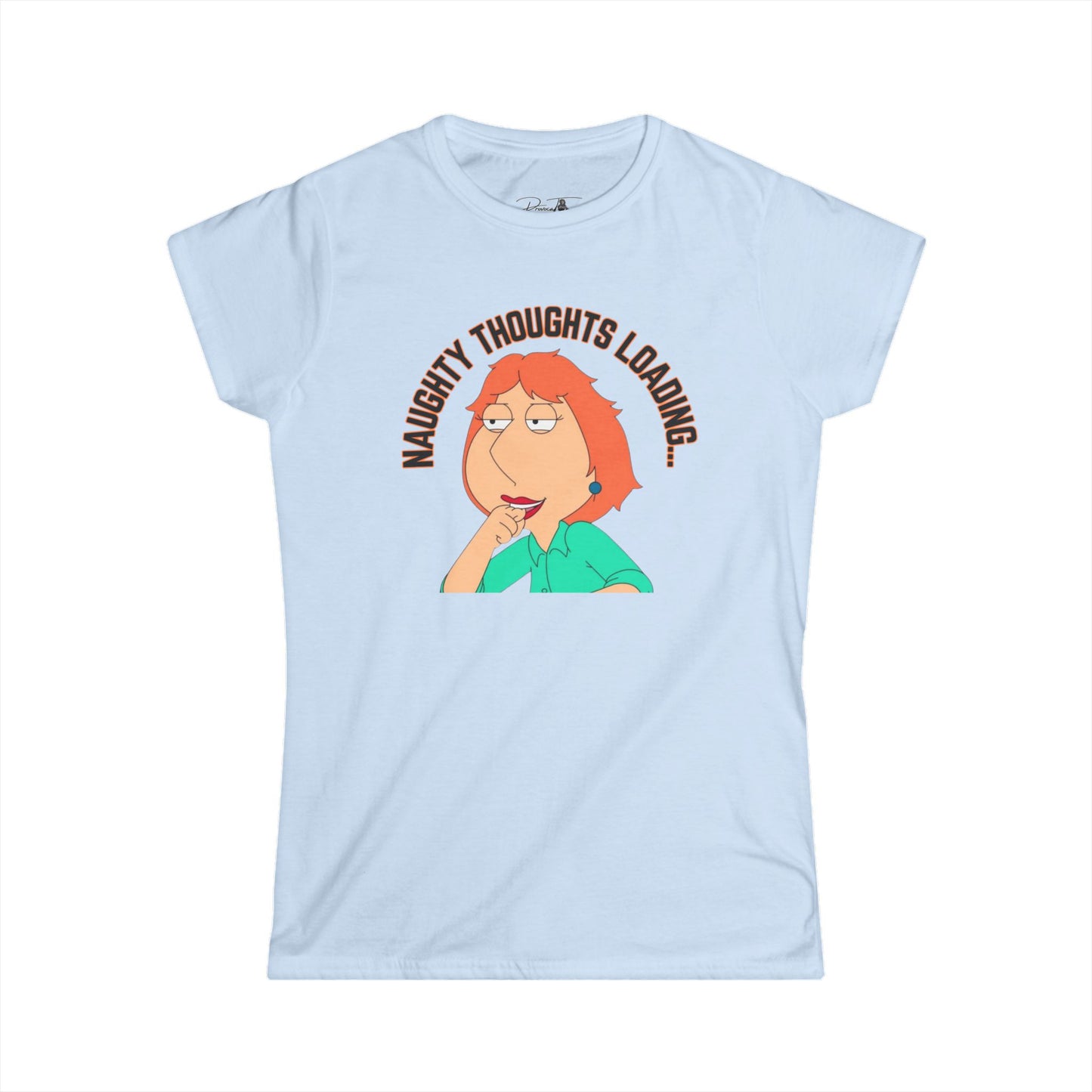 Women's Naughty Thoughts Loading Tee, Funny T-Shirt, Casual Top, Gift for Her, Women's Humor Shirt, Comedy Apparel