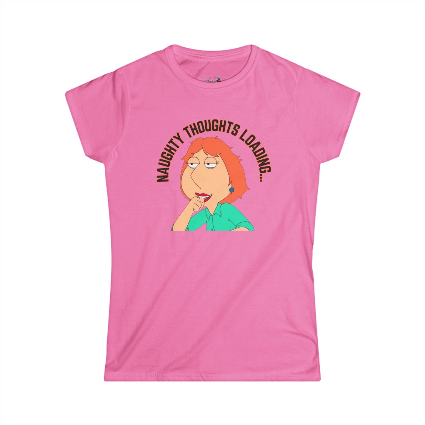 Women's Naughty Thoughts Loading Tee, Funny T-Shirt, Casual Top, Gift for Her, Women's Humor Shirt, Comedy Apparel