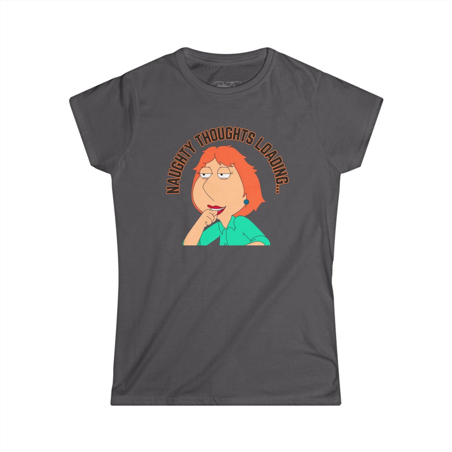 Women's Naughty Thoughts Loading Tee, Funny T-Shirt, Casual Top, Gift for Her, Women's Humor Shirt, Comedy Apparel