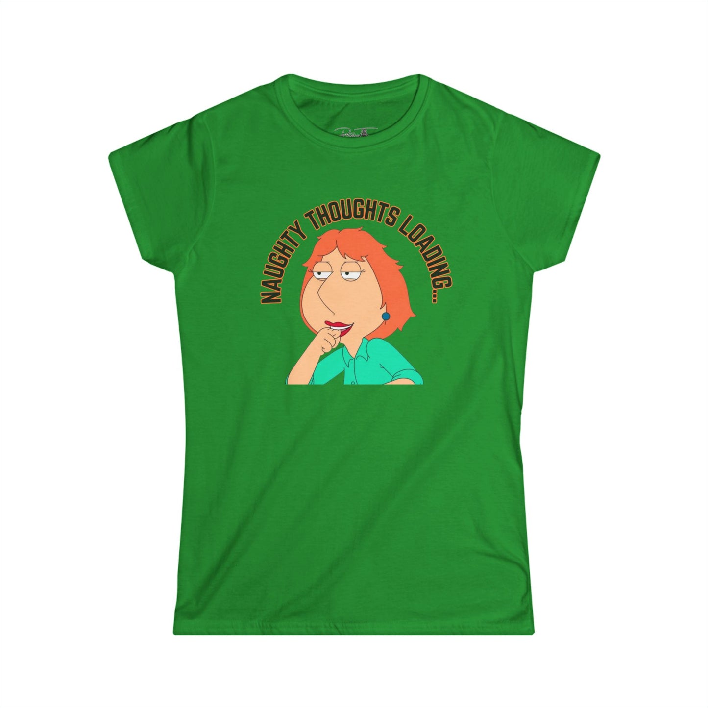 Women's Naughty Thoughts Loading Tee, Funny T-Shirt, Casual Top, Gift for Her, Women's Humor Shirt, Comedy Apparel